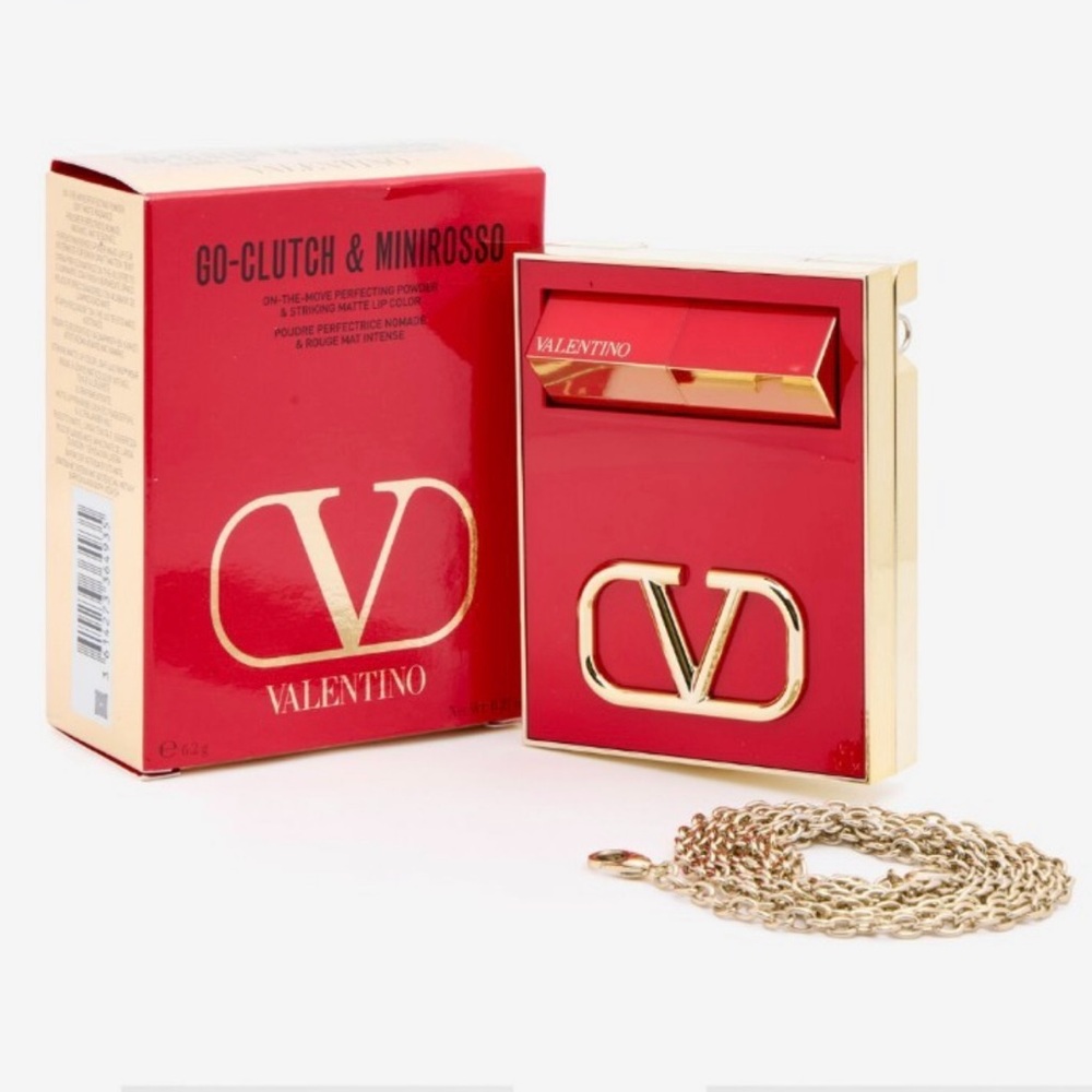 Valentino Red and Gold Go-Clutch & Minirosso